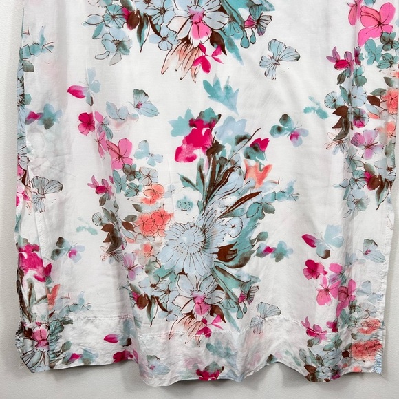 Cotton floral sheath sleeveless dress, Size 38/S-M, lined Pretty Feminine Summer - Picture 5 of 7